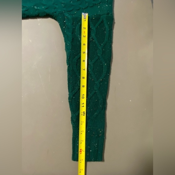 Ultra Flirt Cable Knit Sweater, Botanical Garden Green, size large - Picture 9 of 9